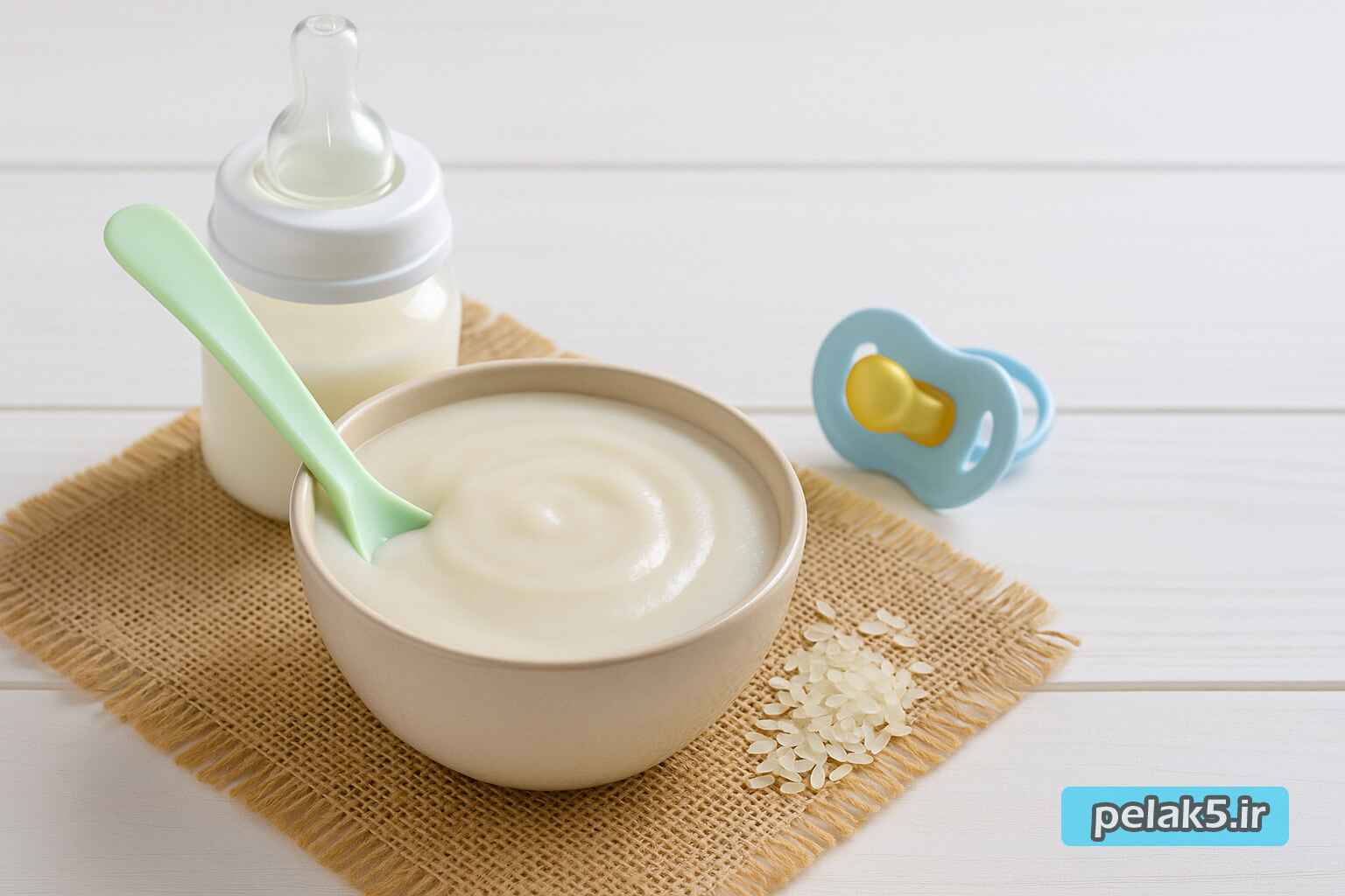 مواد لازم برای تهیه فرنی برای نوزاد پنج و شش ماهه